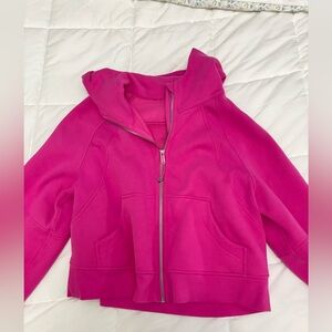 Lululemon Oversized Sonic Pink Full Zip Hoodie, size XS/S